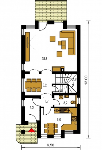 Floor plan of ground floor - PREMIER 56